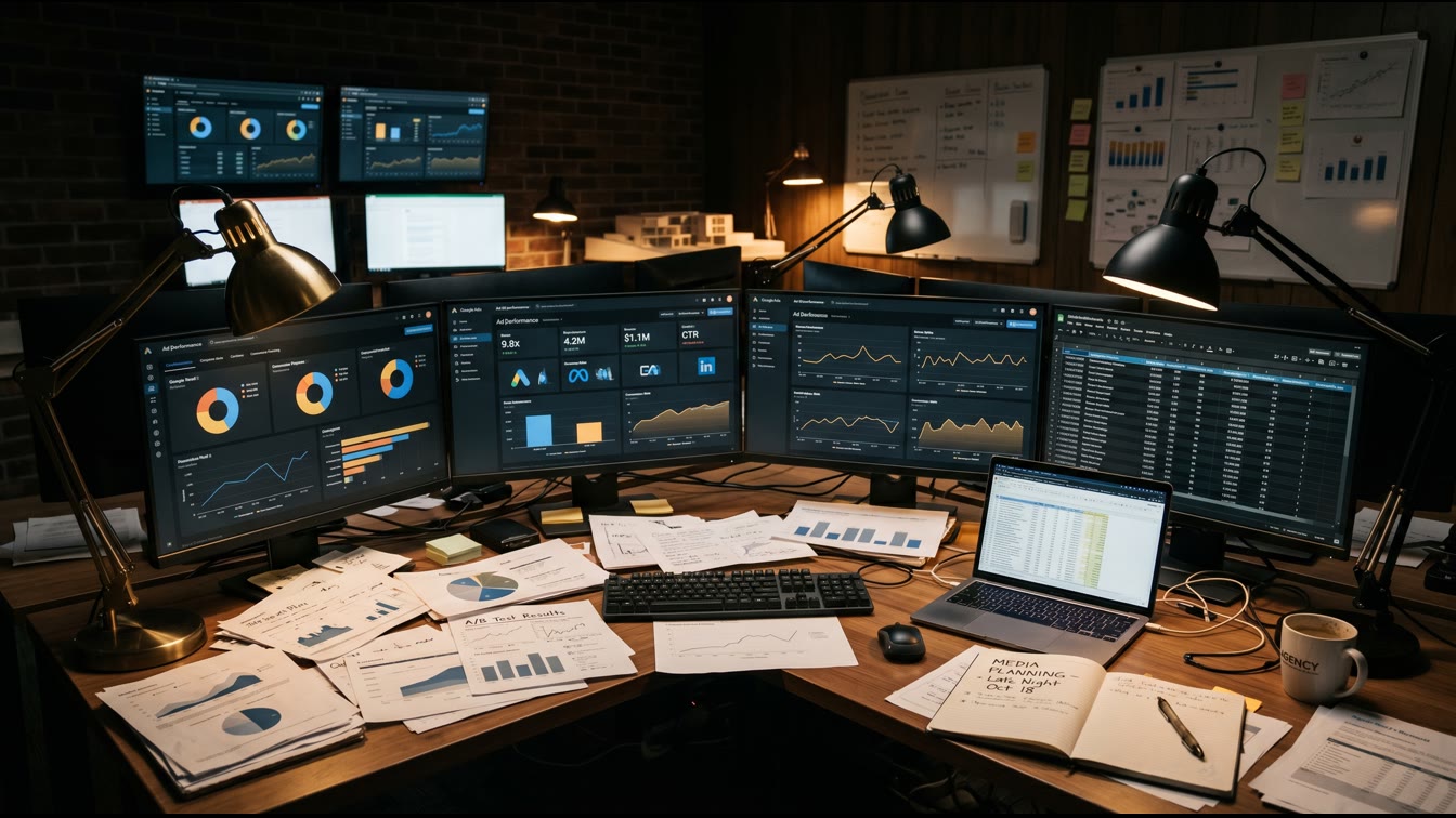 Meta Ads audit dashboard revealing hidden performance metrics and budget waste patterns